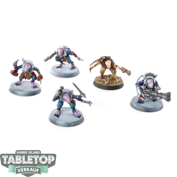Genestealer Cults - 5x Acolyte Hybrids - teilweise bemalt