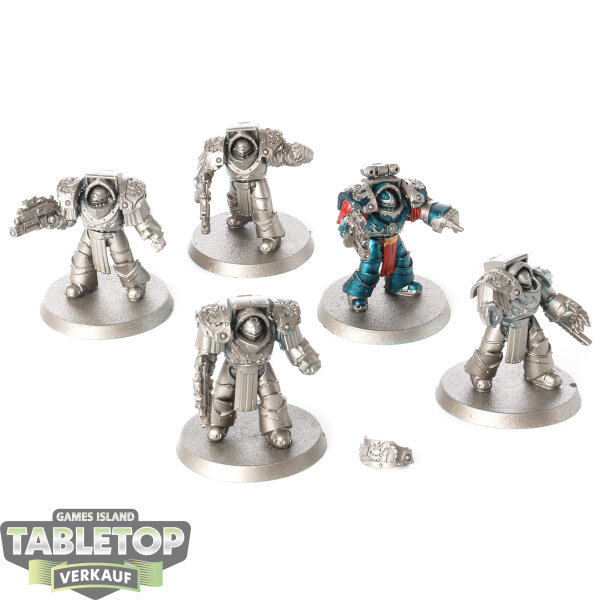 Horus Heresy - 5x Legion Cataphractii Terminator Squad - teilweise bemalt