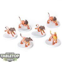 Stormcast Eternals - 6x Gryph-hounds - teilweise bemalt
