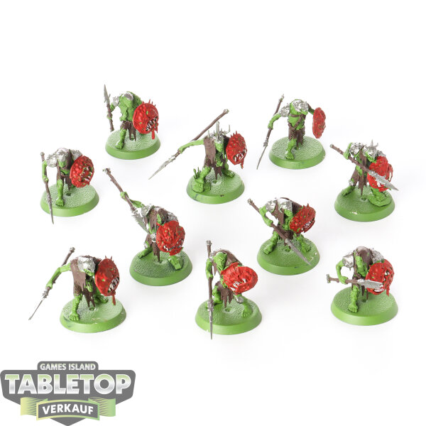 Orruk Warclans - 10x Gutrippaz - teilweise bemalt