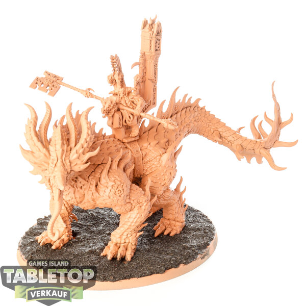 Fyreslayers - Auric Runefather on Magmadroth - grundiert