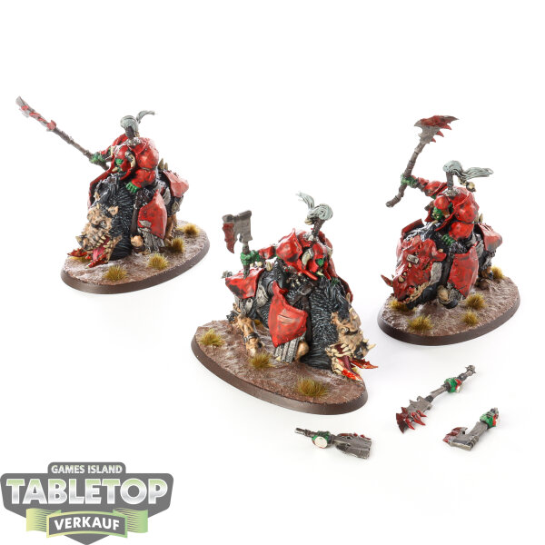 Orruk Warclans - 3 Gore-gruntas - bemalt