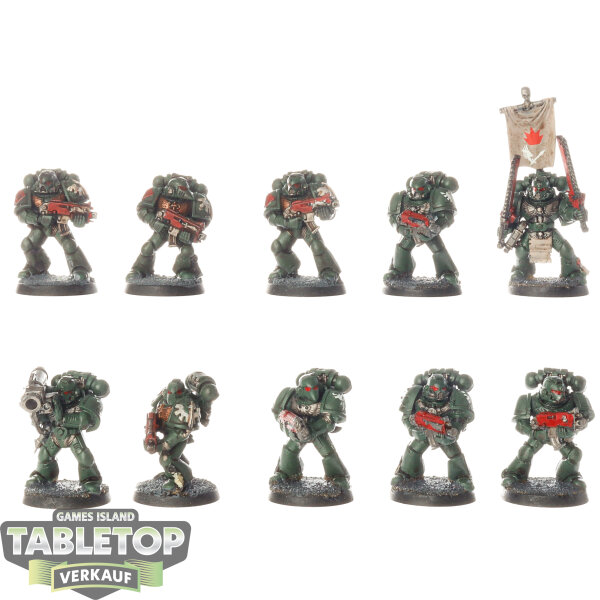 Dark Angels - 10 Tactical Squad classic - teilweise bemalt