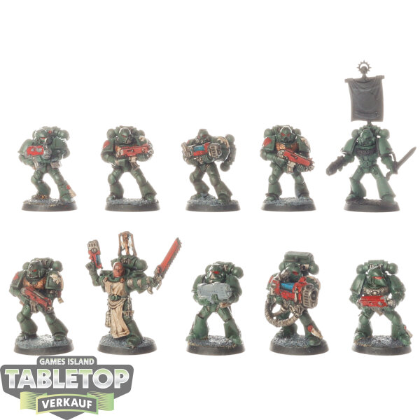 Dark Angels - 10 Tactical Squad classic - teilweise bemalt