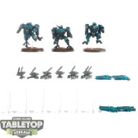 Tau Empire - 3 XV8 Crisis Battlesuit Team - bemalt