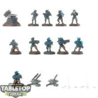 Tau Empire - 10 Fire Warriors Breacher Team - bemalt