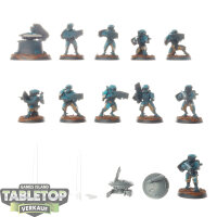 Tau Empire - 10 Fire Warriors Breacher Team - bemalt
