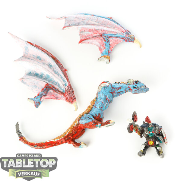 Orc & Goblin Tribes - Orc Warboss on Wyvern - bemalt
