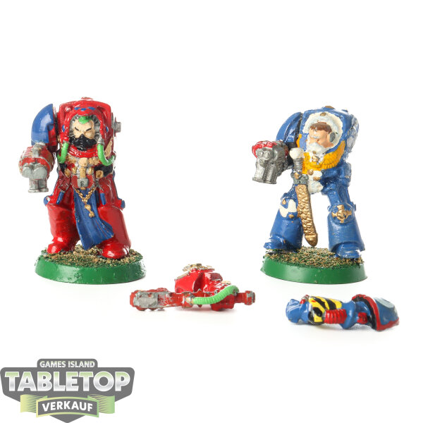 Ultramarines - 2 Space Marine Terminator klassisch - bemalt