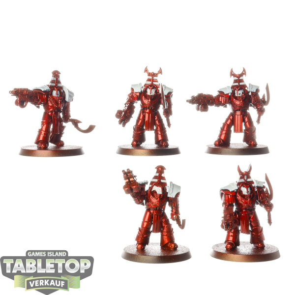 Horus Heresy - 5x Thousand Sons – Sehkmet Terminator Cabal - teilweise bemalt