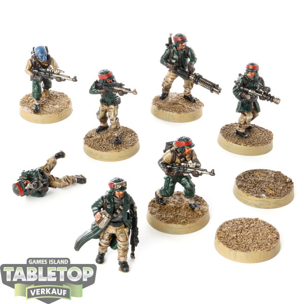 Rebellen - 7x Rebel Troopers klassisch - bemalt