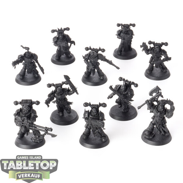 Chaos Space Marines - 10x Chaos Space Marines - grundiert