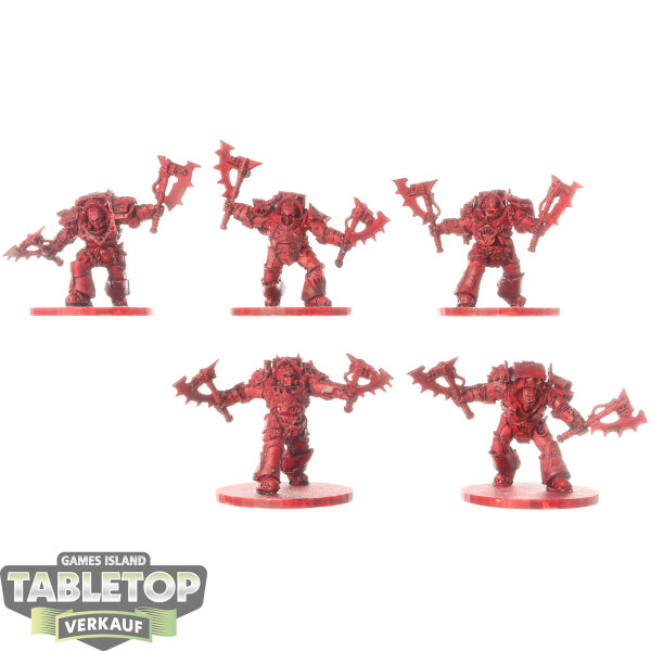 Horus Heresy - 5 World Eaters Legion Red Butchers - grundiert
