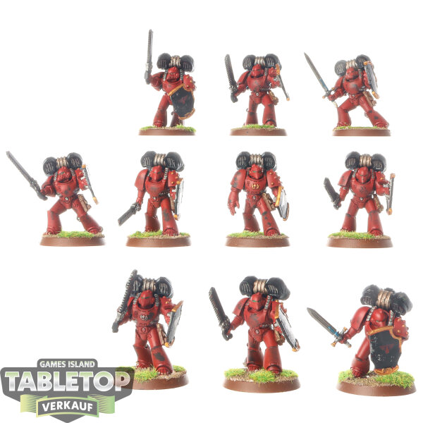 Horus Heresy - 10 Blood Angels Legion MKVI Assault Squad - bemalt
