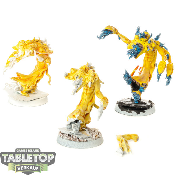 Disciples of Tzeentch - 3x Flamers of Tzeentch - teilweise bemalt