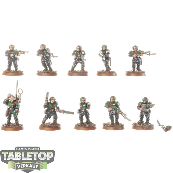Astra Militarum - 10x Cadian Shock Troops - klassisch - bemalt