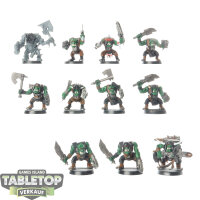 Orks - 11x Ork Boyz - teilweise bemalt