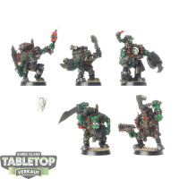 Orks - 5x Kommandos klassisch - teilweise bemalt