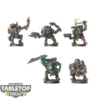 Orks - 5x Kommandos klassisch - teilweise bemalt