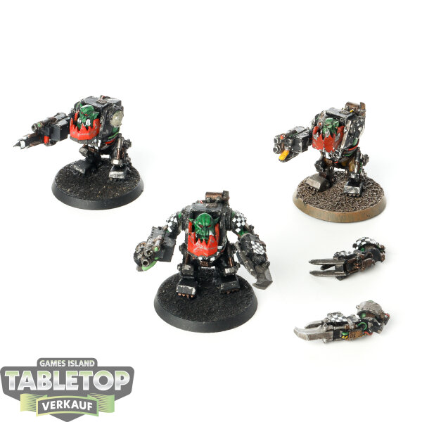 Orks - 3x Meganobz klassisch - teilweise bemalt