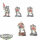 Space Marines - 5 Scouts klassisch - bemalt