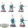 Aeldari - 5x Dire Avengers - bemalt