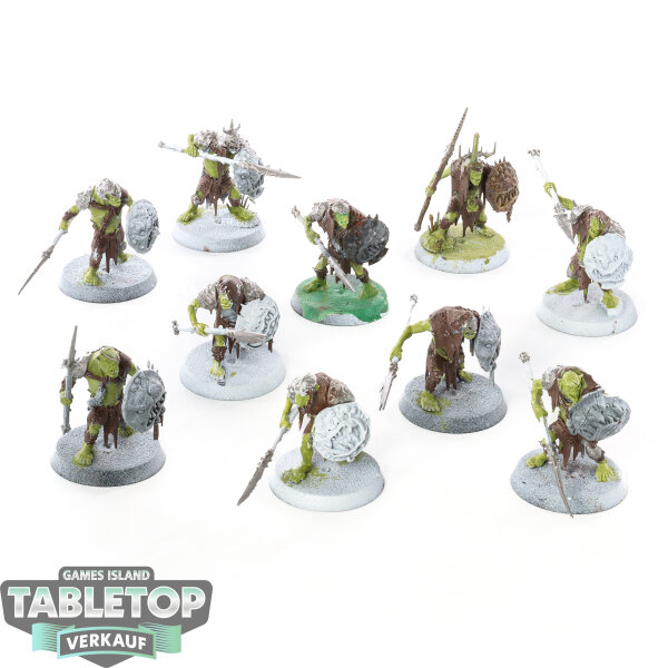 Orruk Warclans - 10x Gutrippaz - teilweise bemalt