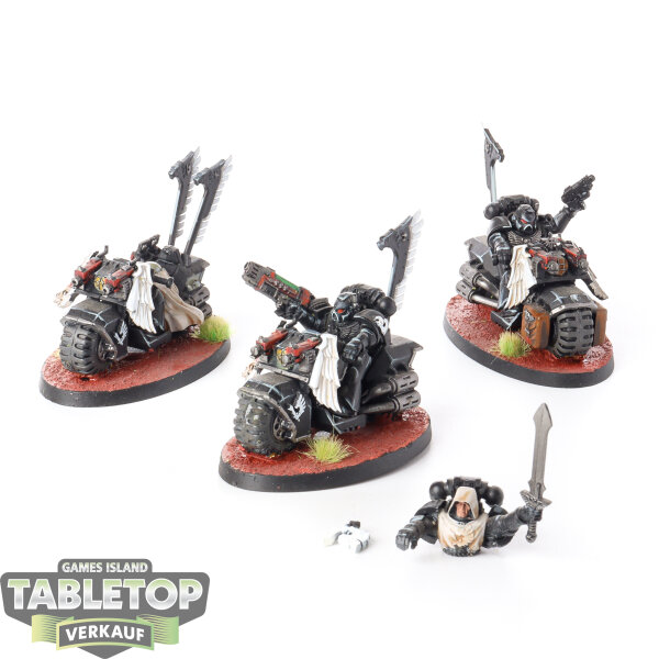 Dark Angels - 3 Ravenwing Bike Squadron - bemalt