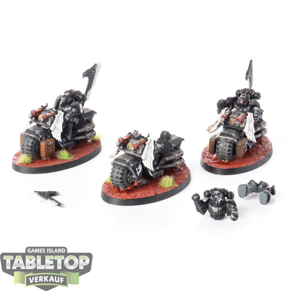 Dark Angels - 3 Ravenwing Bike Squadron - bemalt