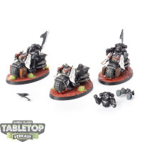 Dark Angels - 3 Ravenwing Bike Squadron - bemalt