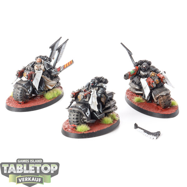 Dark Angels - 3 Ravenwing Bike Squadron - bemalt