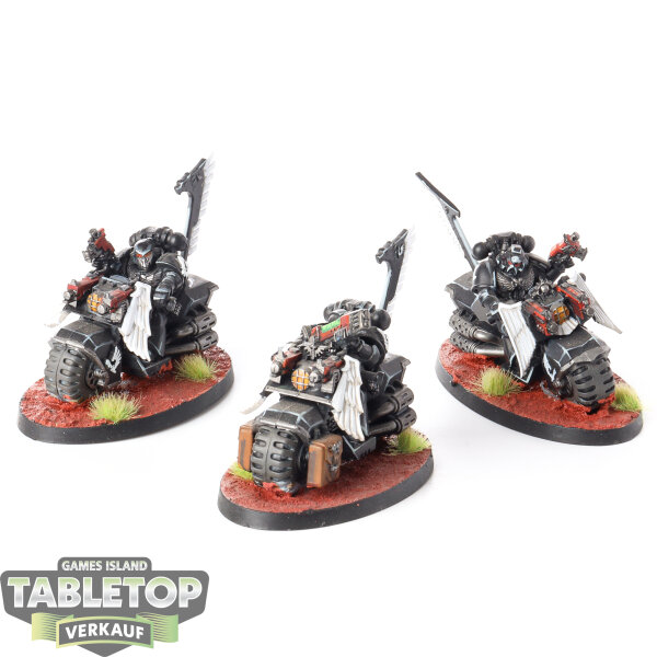 Dark Angels - 3 Ravenwing Bike Squadron - bemalt