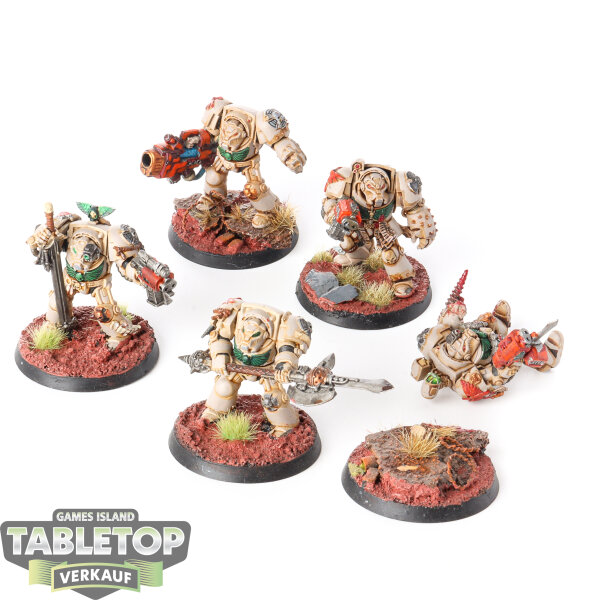 Dark Angels - 5 Deathwing Terminator Squad - bemalt