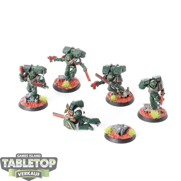 Dark Angels - 5 Vanguard Veteran Squad - bemalt