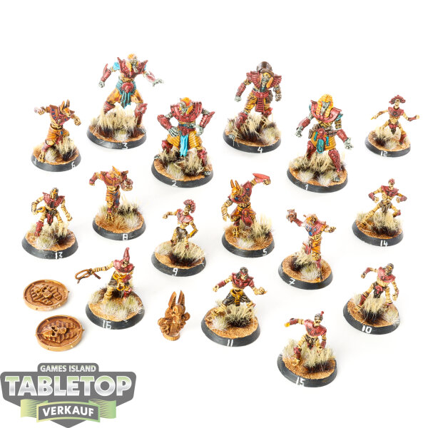 Miniaturen - 16x Sons of Anubis - Fantasie Fußball - Punga Miniatures - bemalt