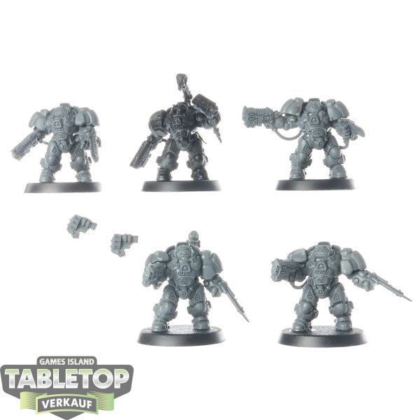Leagues of Votann - 5 Einhyr Hearthguard - teilweise bemalt