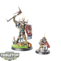 Orruk Warclans - Killaboss with Stab-grot - bemalt