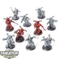 World Eaters - 10 Khorne Berzerkers - teilweise bemalt