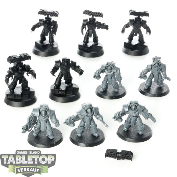 Horus Heresy - 10x Legion Cataphractii Terminator Squad - teilweise bemalt