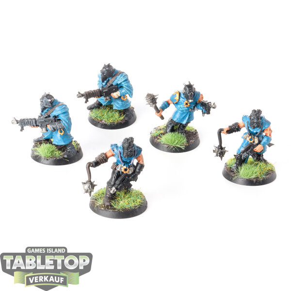 Chaos Space Marines - 5 Chaos Cultists klassisch - bemalt