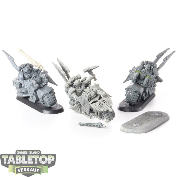 Dark Angels - 3 Ravenwing Bike Squadron - grundiert