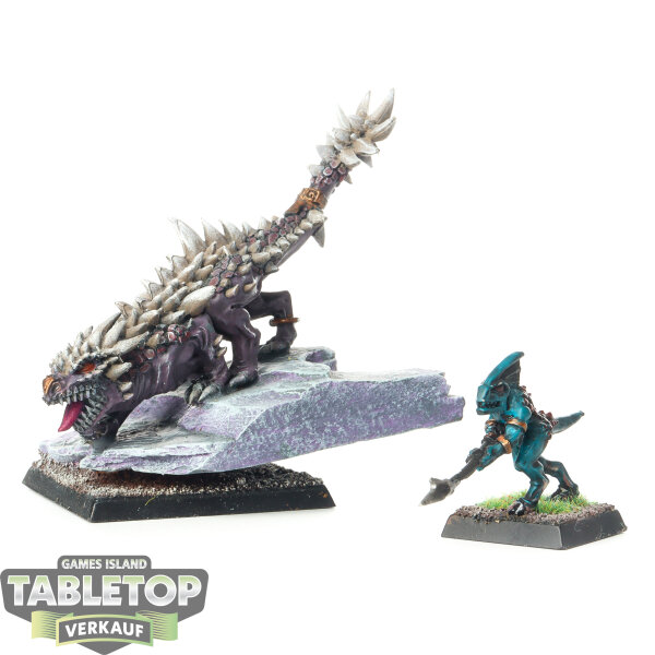 Lizardmen - Razordon Hunting Pack  - bemalt