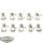 Necrons - 10x Necron Warriors - klassisch - bemalt