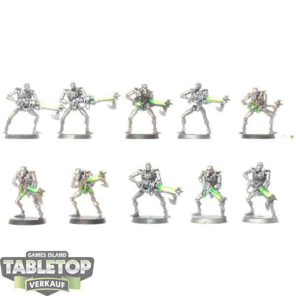 Necrons - 10x Necron Warriors - klassisch - teilweise bemalt