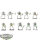 Necrons - 10x Necron Warriors - klassisch - teilweise bemalt