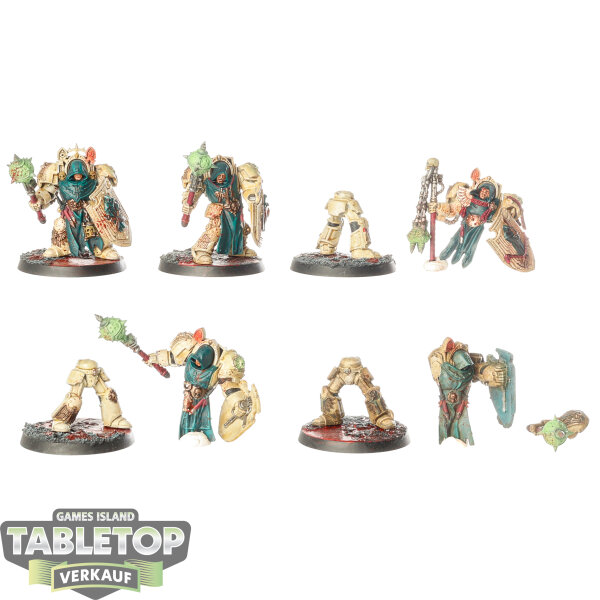 Dark Angels - 5x Deathwing Knights - bemalt