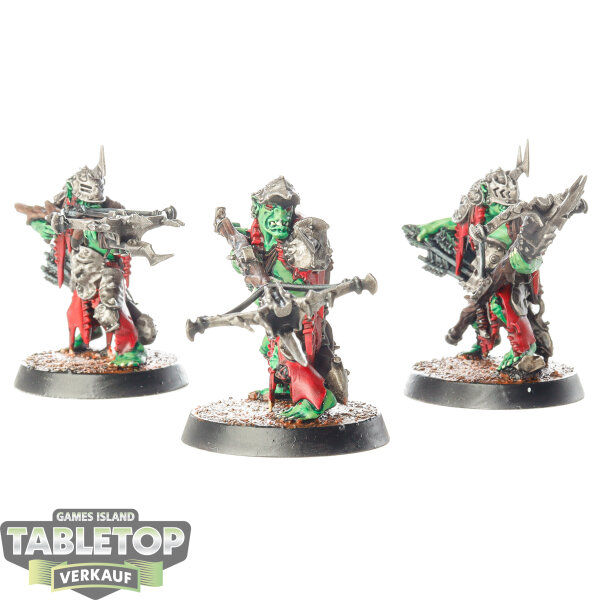 Orruk Warclans - 3x Man-Skewer Boltboyz - bemalt