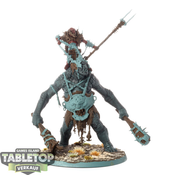 Orruk Warclans - Breaka-boss on Mirebrute Troggoth - teilweise bemalt
