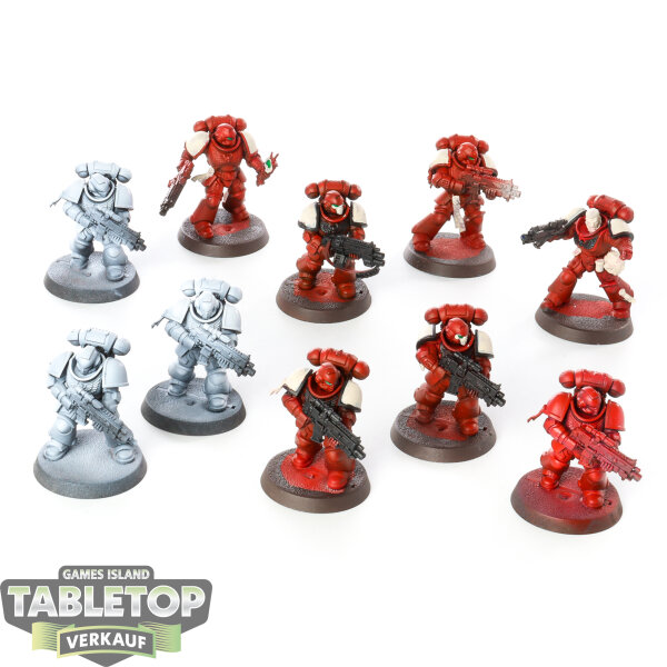 Space Marines - 10x Intercessors - teilweise bemalt