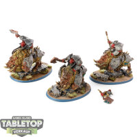 Orruk Warclans - 3x Gore-gruntas - bemalt